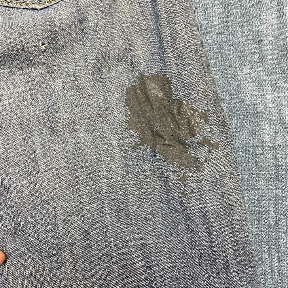 Levi's 514 Jeans Mens 33x32 Blue Denim Light Wash Slim Straight Leg Outdoor